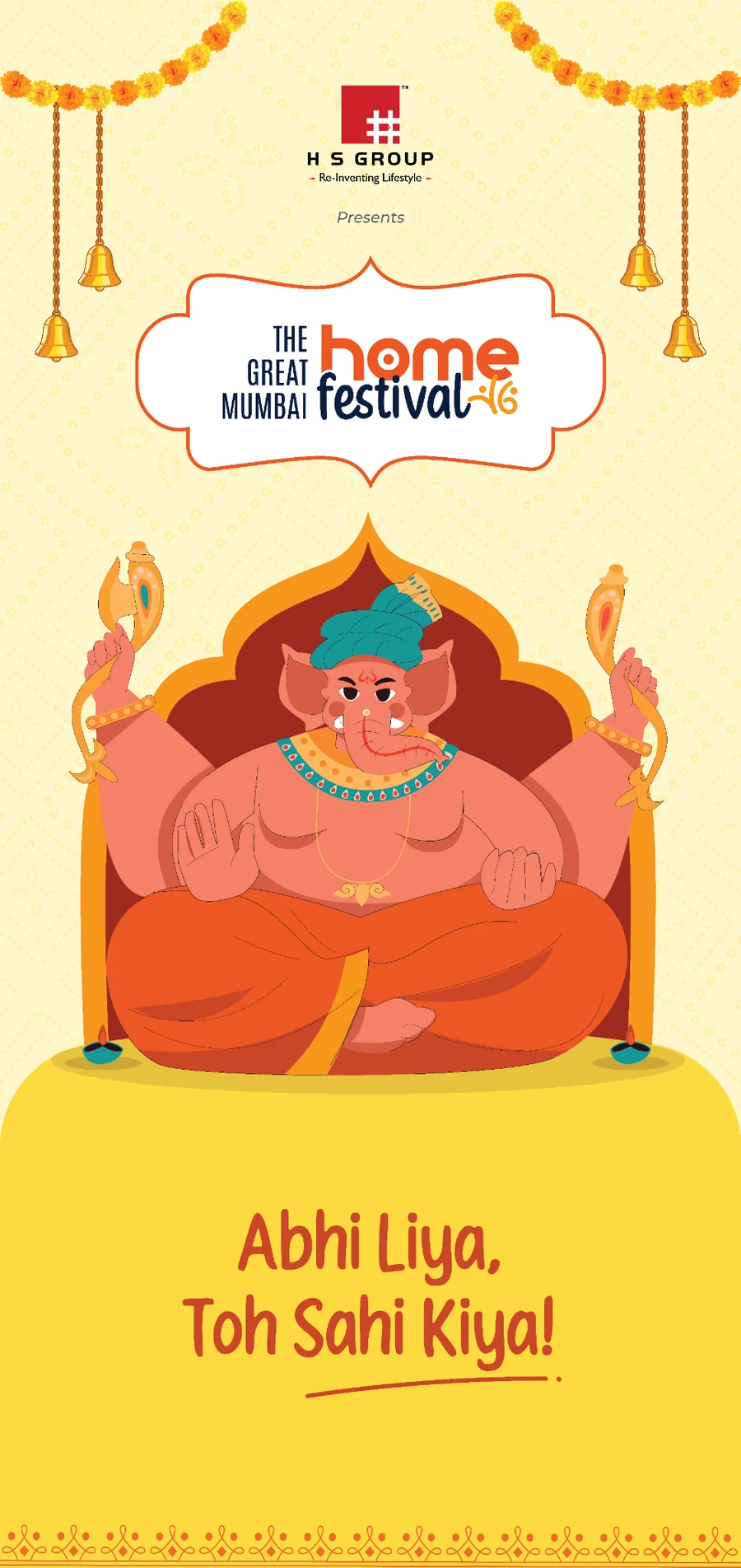 Festive Ganpati artwork for The Great Mumbai Home Festival